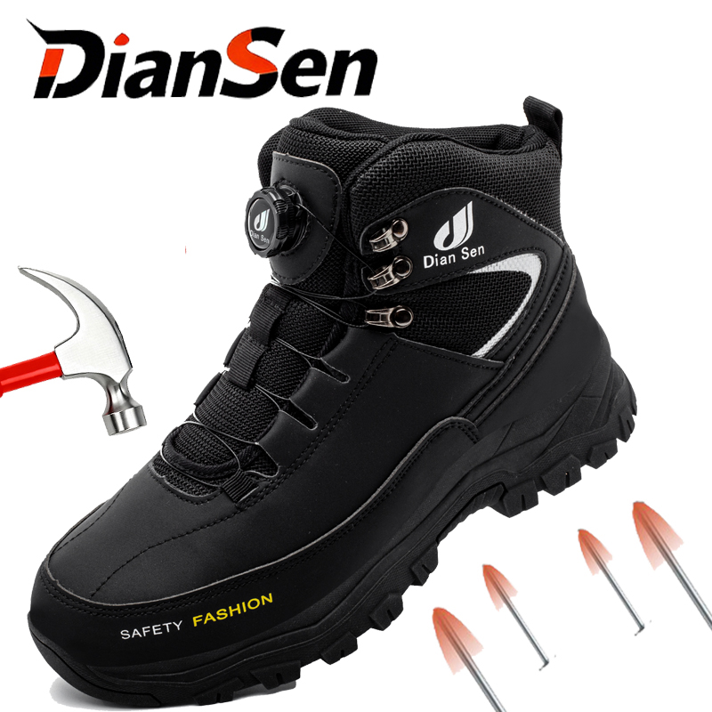 Men'S Shoes No Laces - Scarpe Antinfortunistiche da Uomo con Punta
