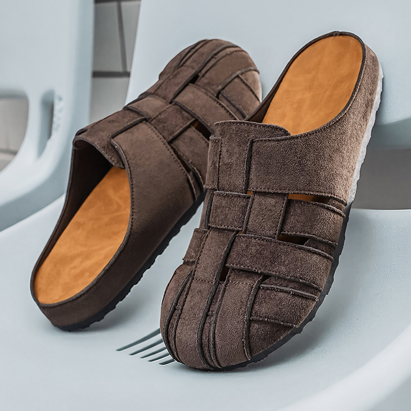 Men'S Shoes Birkenstock - Comwarm Ciabatte in Pelle Scamosciata alla