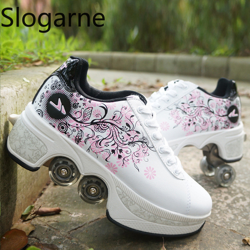 Men'S Shoes To Women'S Size - Donne 4 Ruote Deformazione Pattini A