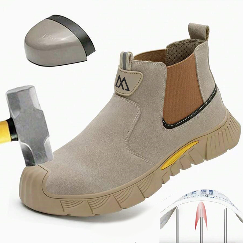 Men'S Shoes No Laces - Scarpe da Lavoro Resistenti all'Usura con